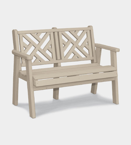 Banc de jardin classique - EMERSON: CHB48-2 - URBANDESIGN - en plastique recyclé / avec dossier / avec accoudoirs