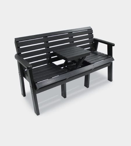 Banc de jardin classique - DROP-IN: GRB60-DT - URBANDESIGN - en plastique recyclé / avec dossier / avec accoudoirs