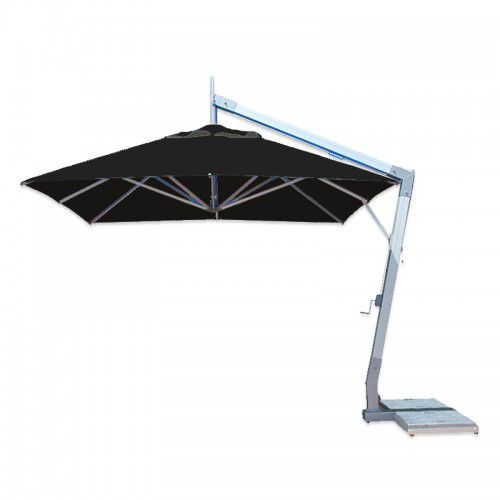 Parasol déporté -  HURRICANE-3.4-SIDE-WIND-SQUARE - Bambrella - en aluminium / en polyester / résistant au vent