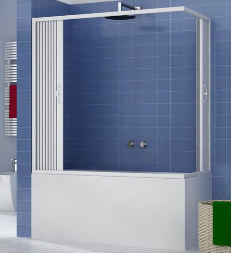 Paroi de douche coulissante-empilable - LUX : GALASSIA  - PINTO - d'angle