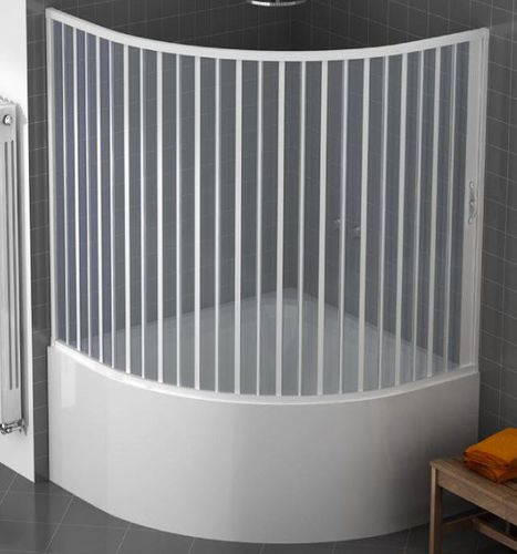 Paroi de douche coulissante-empilable - LUX : DIANA - PINTO - courbée