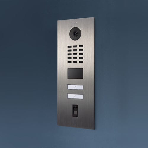 Platine de rue en acier inoxydable brossé - D2102FV - DoorBird - résidentiel / à montage affleurant / en saillie