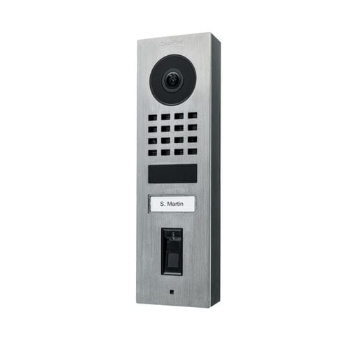 Platine de rue en saillie - D1101FV - DoorBird - en acier inoxydable brossé / résidentiel / d'extérieur