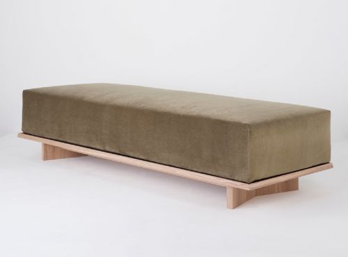 Banquette contemporaine - SITIO - ATELIER DE TROUPE - en tissu / en bois / verte