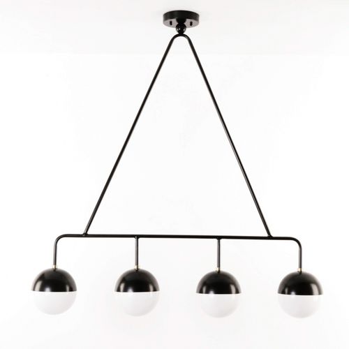 Suspension - BALISE - ATELIER DE TROUPE - en laiton / en acier à revêtement par poudre / en verre opalescent