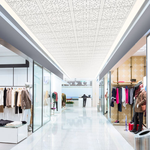 Faux-plafond en placage de bois - LYRA - artnovion - en PET / en dalles / acoustique