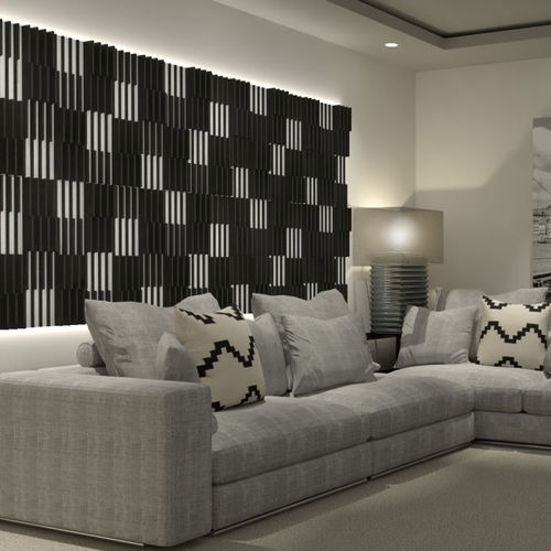Panneau d'absorption acoustique mural - ATLANTIS - artnovion - en tissu / bois / pour agencement intérieur