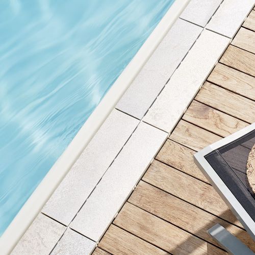 Grille pour caniveau en céramique - DIRECTA - Modulartem - en marbre / en teck / pour piscine