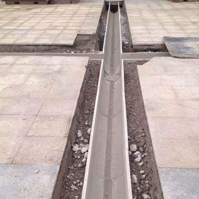 Caniveau à grille - YT150-U20200 - Fujian Yete Industry Co.,Ltd. - à fente / en béton de résine / grille en acier galvanisé