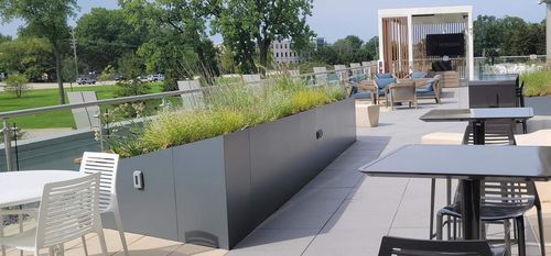 Jardinière en métal - KITSAP - Tournesol SITEWORKS - en acier inoxydable / en acier / modulable