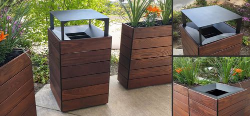Cache-conteneur de recyclage - BOULEVARD - Tournesol SITEWORKS - professionnel / en bois