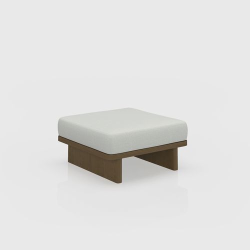 Pouf contemporain - Puff Sahara - Tidelli - en tissu / en bois / carré