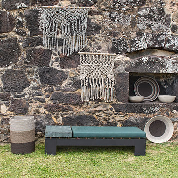 Banc contemporain - Veracruz - Tidelli - en eucalyptus / en aluminium / sans dossier
