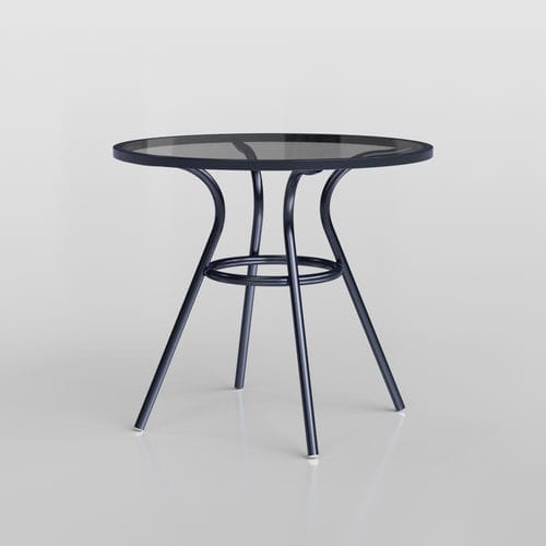Table à manger contemporaine - Marina - Tidelli - en verre / en aluminium laqué / avec piètement en aluminium laqué