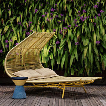 Bain de soleil contemporain - Amado - Tidelli - en polyester / en corde / en aluminium