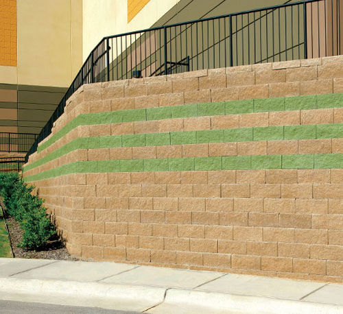 Bloc de béton plein - VALERA STRAIGHT - PAVESTONE - pour mur de soutènement / aspect pierre