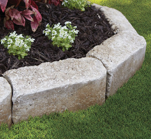 Bordure de jardin - RUMBLESTONE - PAVESTONE - en béton / linéaire / rectangulaire