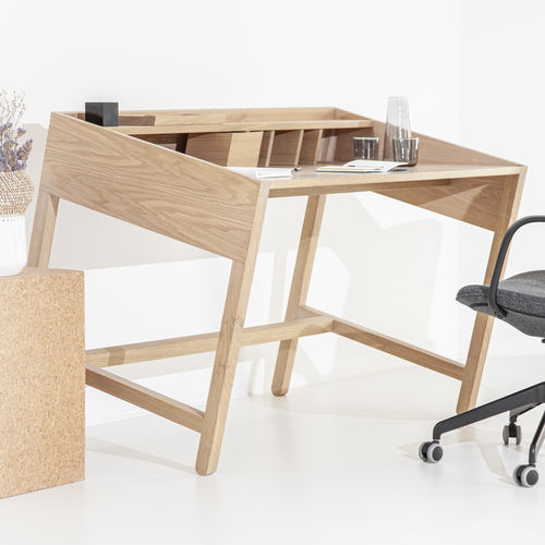 Bureau contemporain - TORTA - PORVENTURA - en chêne / en noyer américain / ergonomique