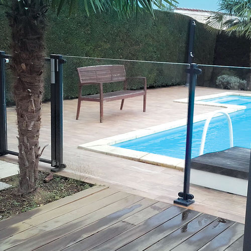 Barrière de protection - SAGARA - KSM PRODUCTION - fixe / en aluminium / en verre