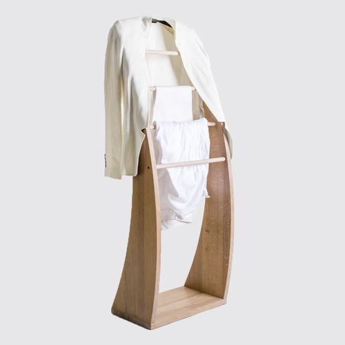 Valet de nuit au sol - PLUTOO - BEECH WOOD - 3S design - en acier à revêtement par poudre / en hêtre / en bois massif