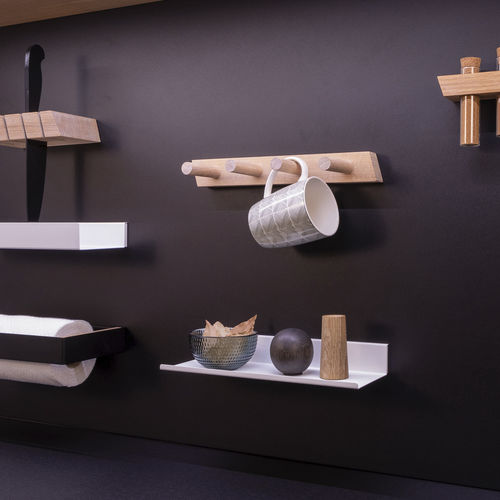 Support mural pour ustensiles de cuisine - W • oblique - 3S design - en bois