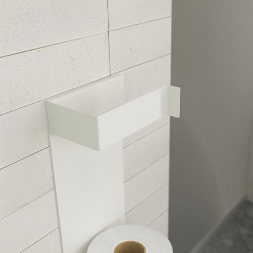 Distributeur de papier toilette mural - S • basic - 3S design - en acier / noir / blanc