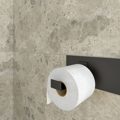 Distributeur de papier toilette mural - C • basic - 3S design - en acier / noir / blanc