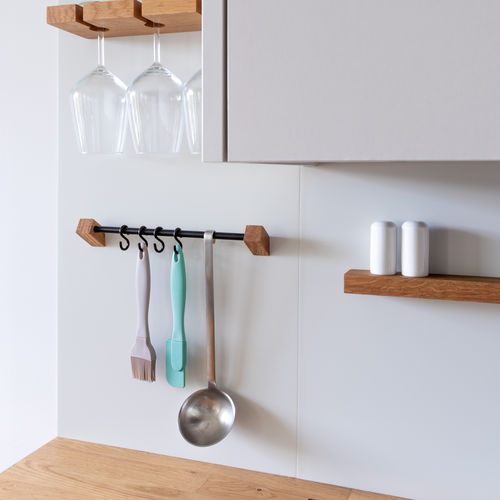 Support mural pour ustensiles de cuisine - 30 • basic - 3S design - en bois / magnétique