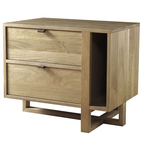 Table de chevet contemporaine - FULTON  - West Furniture - en bois / rectangulaire / avec porte-revues