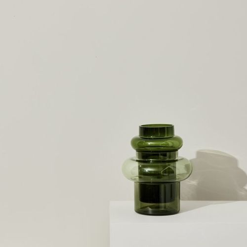 Vase contemporain - Inception - Hübsch A/S - en verre soufflé / en verre fumé / fait main