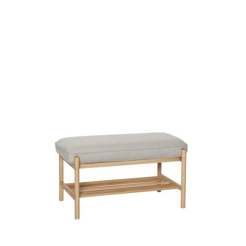 Banc contemporain - Kindly - Hübsch A/S - en chêne / en tissu / en polyester