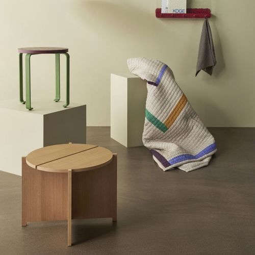Table d'appoint design minimaliste - Dash - Hübsch A/S - en chêne / en MDF / en placage de bois