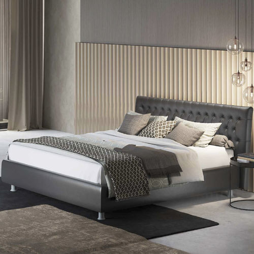 Lit double - MISTRAL - Noi della Notte srl - contemporain / tapissé / avec tête de lit