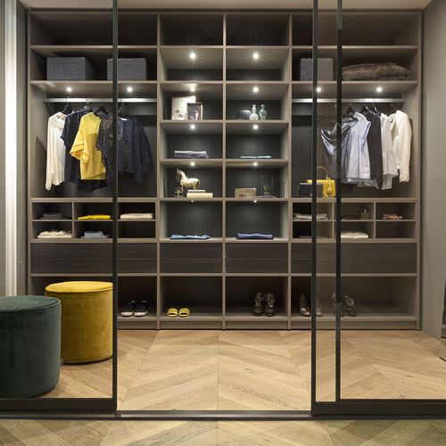 Dressing contemporain - NANO  - Noteborn BV - en bois laqué / à portes coulissantes