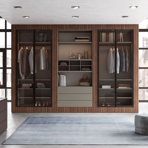 Dressing contemporain - QUADER  - Noteborn BV - en bois laqué / en verre / en mélaminé