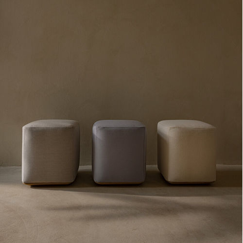 Pouf contemporain - Otto S - Studio H&K B.V. - en tissu / carré / gris