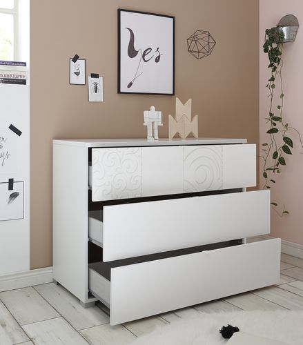 Commode contemporaine - XAOS - LC spa - en chêne / non spécifié / blanche