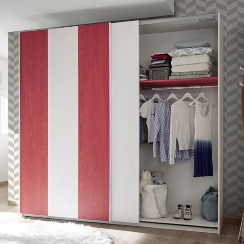 Armoire contemporaine - ENJOY - LC spa - en bois / à portes coulissantes / pour enfant