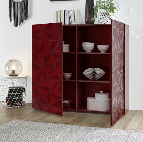Buffet haut - PRISMA - LC spa - contemporain / en bois laqué / blanc