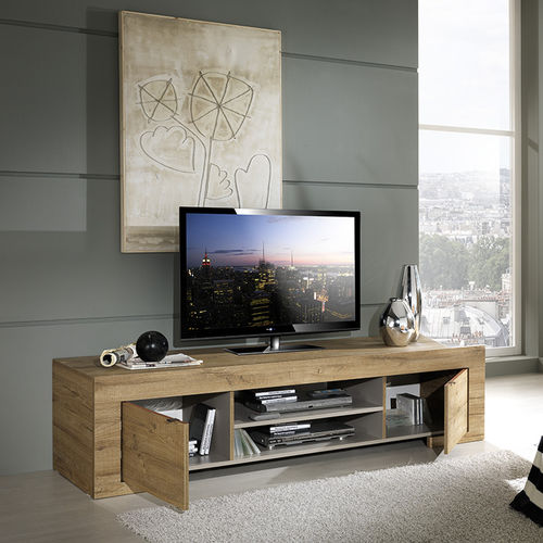 Meuble TV contemporain - MILANO - LC spa - en chêne naturel