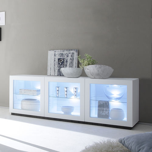 Buffet contemporain - REX - LC spa - en chêne / en wengé / en verre