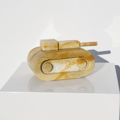 Sculpture en marbre - GAME. NO WAR - San Polo Art Gallery | Contemporary Art & Design i - d'extérieur / pour galerie d'art / blanche