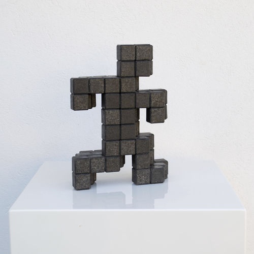 Sculpture en pierre - PIXEL 3D "HOMINID IN MOTION" - San Polo Art Gallery | Contemporary Art & Design i - d'extérieur / professionnelle