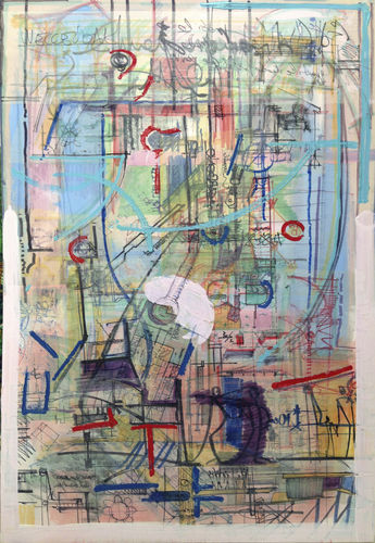 Tableau décoratif acrylique - Untitled 1 STRATICOLLAGE - San Polo Art Gallery | Contemporary Art & Design i - mixte / abstrait / pour galerie d'art