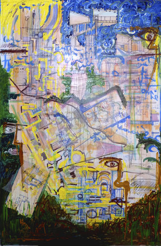 Tableau décoratif acrylique - Starry Night STRATICOLLAGE - San Polo Art Gallery | Contemporary Art & Design i - mixte / abstrait / pour galerie d'art