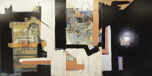 Tableau décoratif acrylique - Tryptic STRATICOLLAGE - San Polo Art Gallery | Contemporary Art & Design i - mixte / abstrait / pour galerie d'art