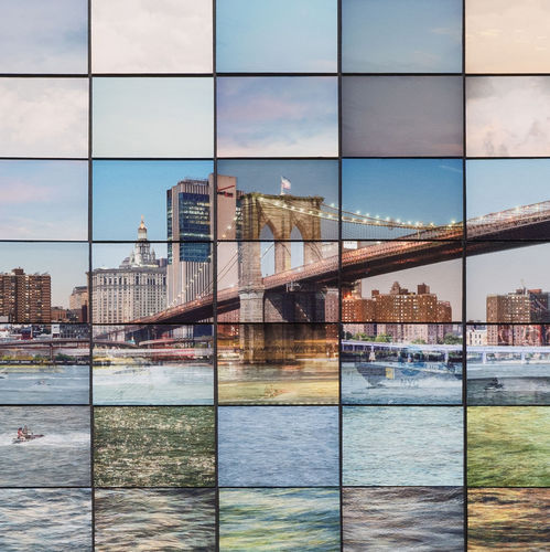 Impression sur toile - NEW YORK BROOKLYN BRIDGE | ART COLLAGE | PHOTOS FRAGMENTS - San Polo Art Gallery | Contemporary Art & Design i - sur papier / numérique / photographique