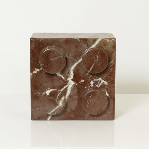 Sculpture en marbre - BRICK 4 - Valentine Red - San Polo Art Gallery | Contemporary Art & Design i - à poser / pour galerie d'art / rouge
