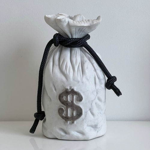 Sculpture en marbre - MONEY IS NOTHING?  - San Polo Art Gallery | Contemporary Art & Design i - à poser / pour galerie d'art / blanche