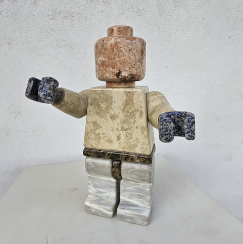 Sculpture en marbre - ARNALDO  - San Polo Art Gallery | Contemporary Art & Design i - à poser / pour galerie d'art / bleue
